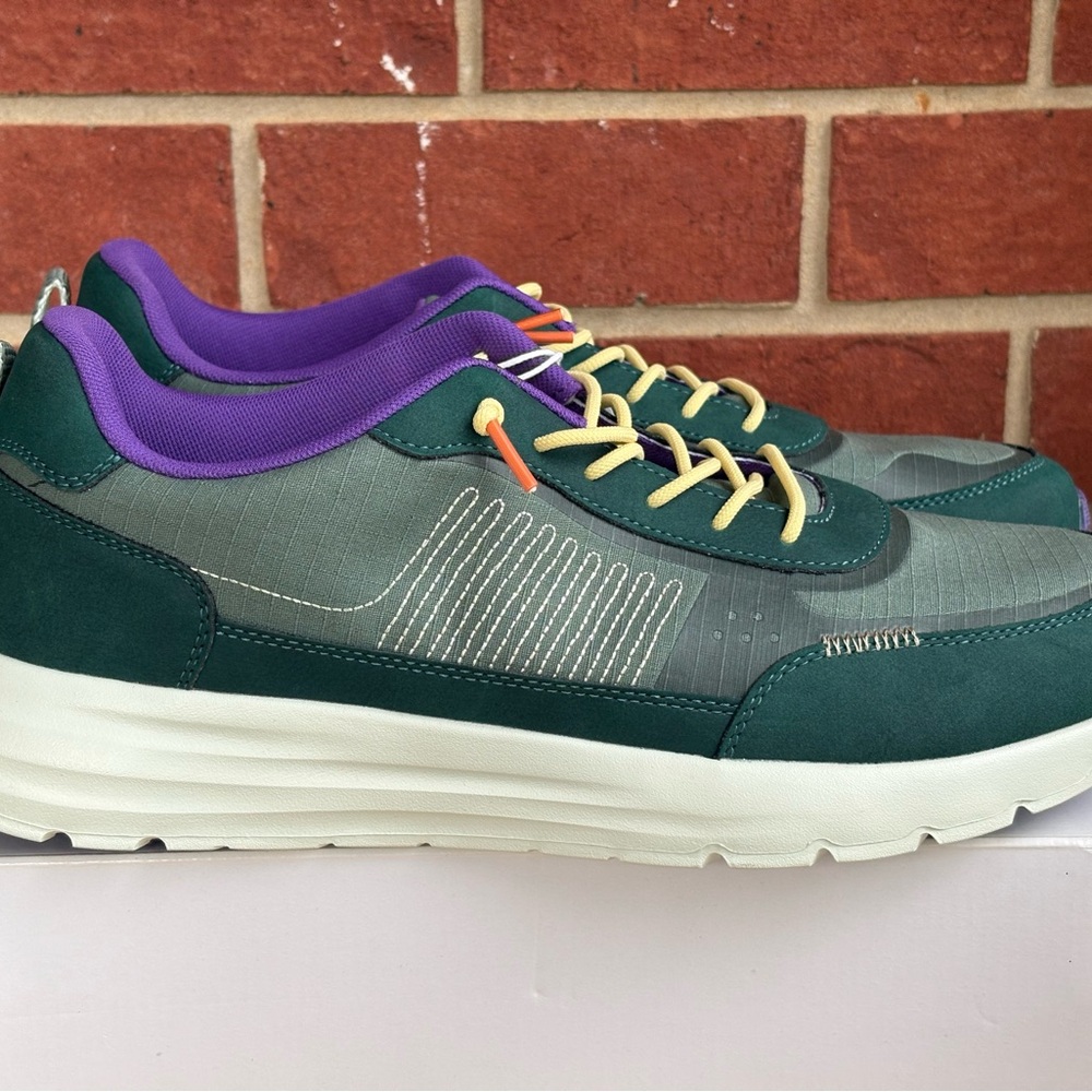 Hey Dude Sirocco Alta M Hype Green Size 14 Mens New Sneakers Slip On Shoes
